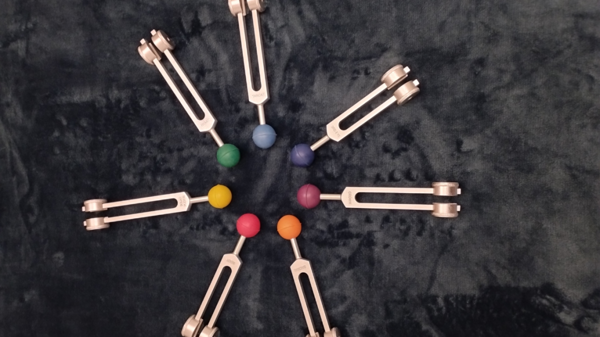 Soins des 7 chakras Diapasons thérapeutiques, un diapason par chakras
