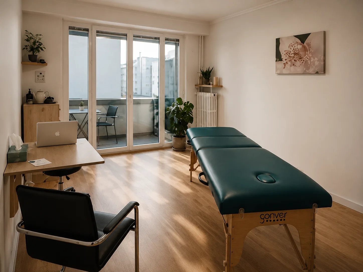 Treatment space bathed in natural light